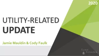 UPDATE  Jamie Mauldin &amp; Cody Faulk  JAMIE MAULDIN  Energy  Utility Principal at Lloyd