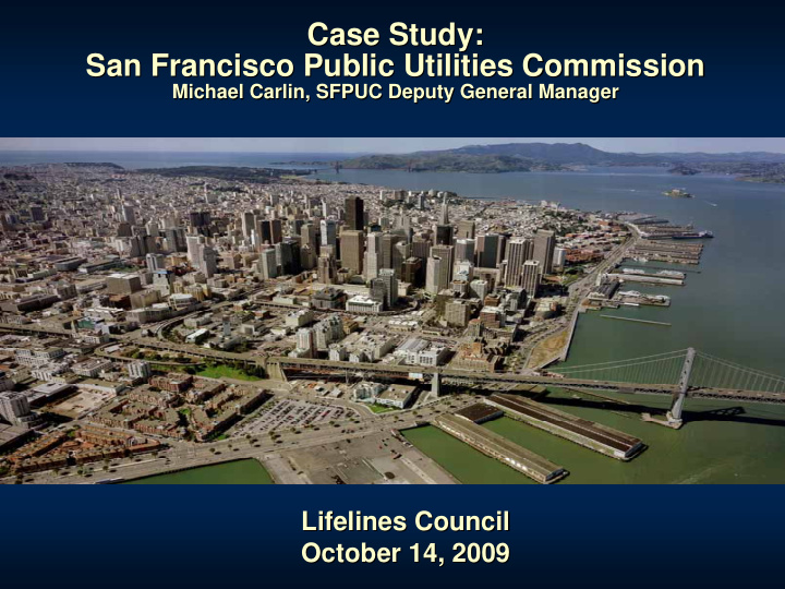 case study case study san francisco public utilities