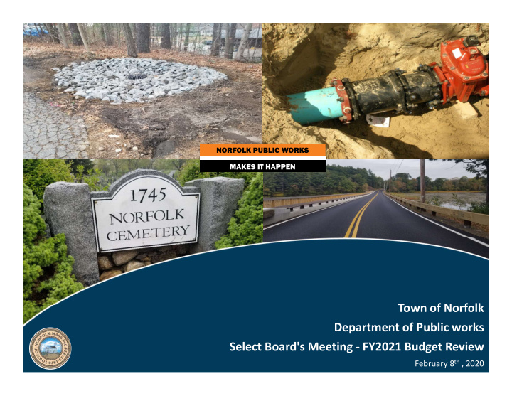 town of norfolk department of public works select board s
