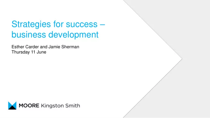 strategies for success