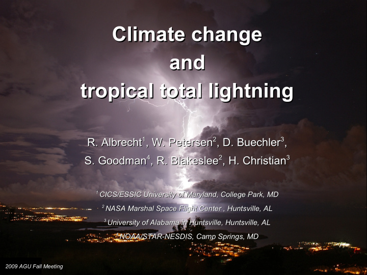 climate change climate change and and tropical total