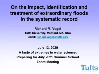 On the impact, identification and  treatment of extraordinary floods  in the systematic record