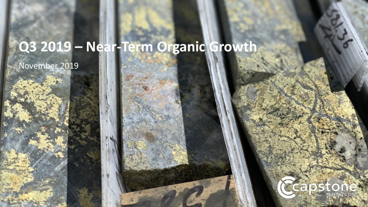 q3 2019 near term organic growth
