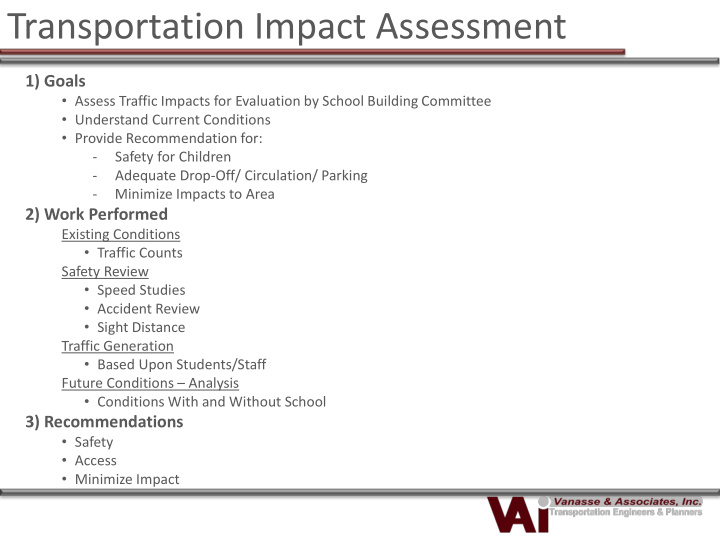 transportation impact assessment