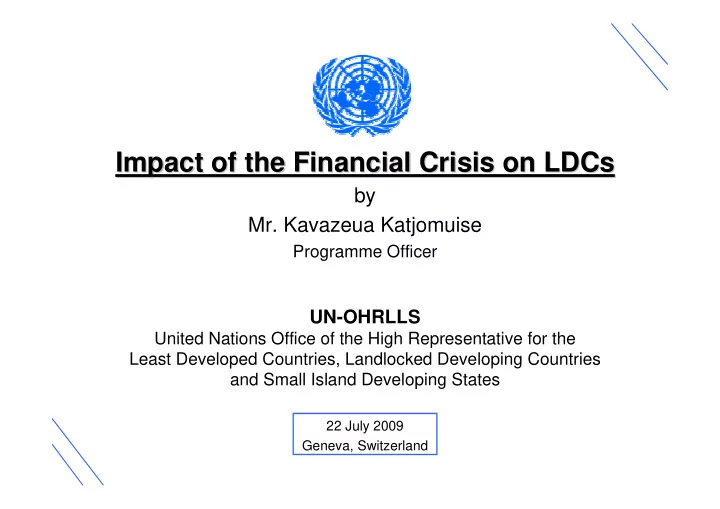 impact of the financial crisis on ldcs ldcs impact of the