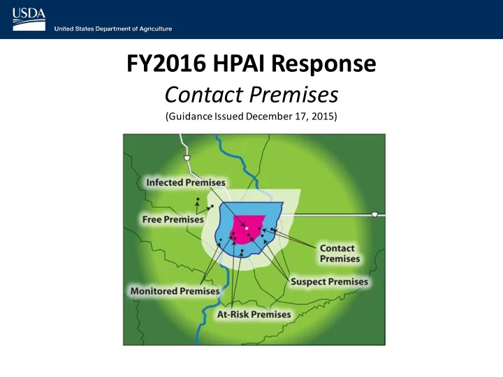 fy2016 hpai response