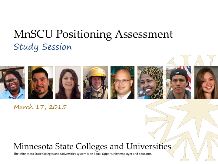 mnscu positioning assessment