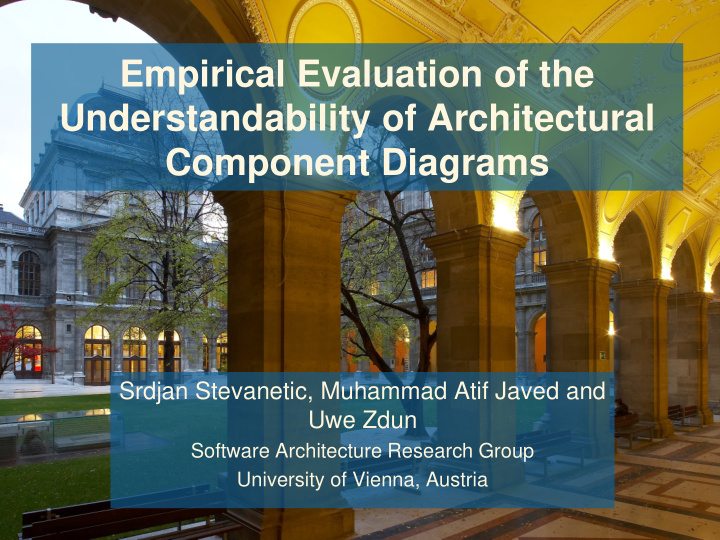 empirical evaluation of the understandability of