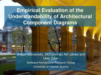 Empirical Evaluation of the  Understandability of Architectural  Component Diagrams  Srdjan