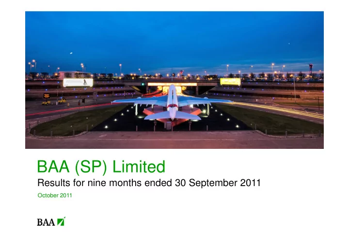 baa sp limited