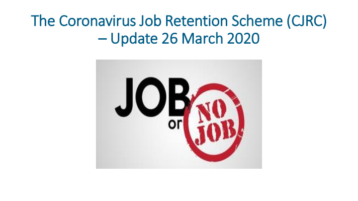 the cor oronavirus job job retention sc scheme cjrc