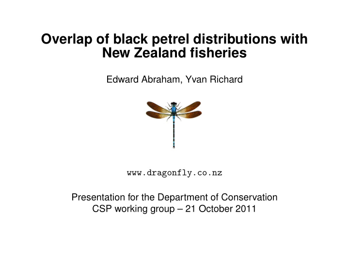 overlap of black petrel distributions with new zealand