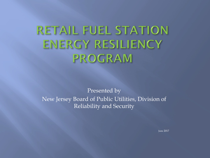 presented by new jersey board of public utilities