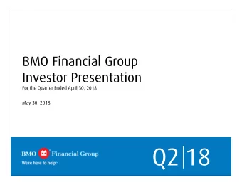 Q2  18  1 Investor Presentation  January 2018  Forward looking statements &amp; non-GAAP