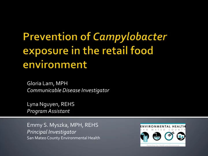 gloria lam mph communicable disease investigator lyna