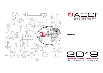 24 JULY 2019  01  PERFORMANCE SUMMARY  02  BUSINESS DRIVERS  03  EARNINGS ANALYSED  04  PERFORMANCE