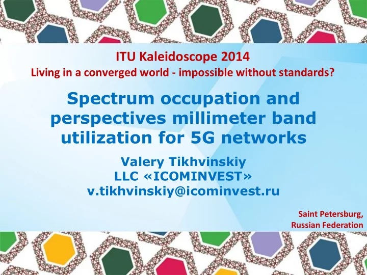 spectrum occupation and