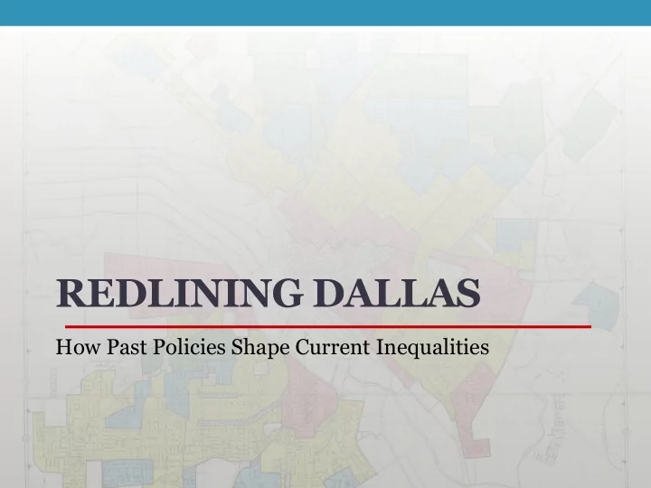 redlining dallas