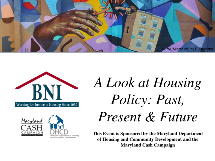 a look at housing policy past present future