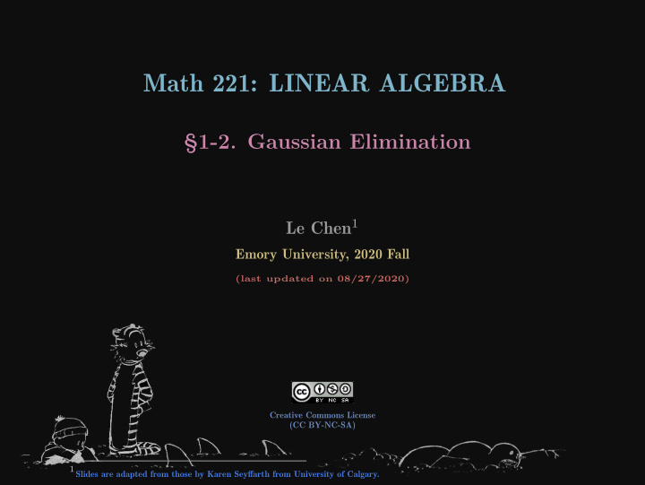 math 221 linear algebra