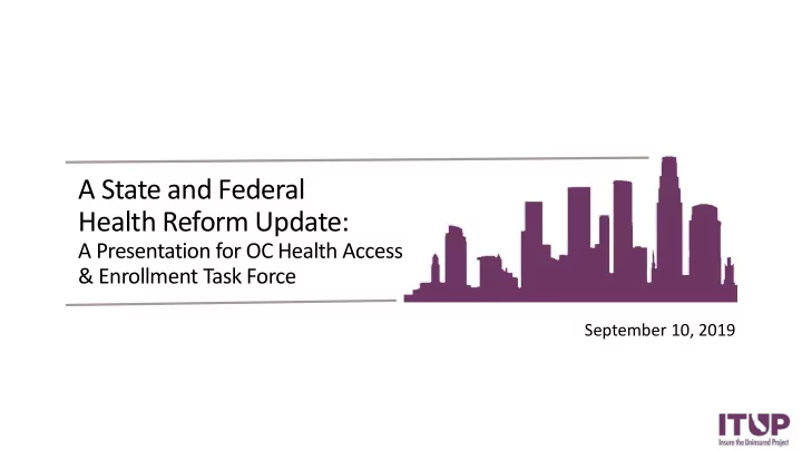 health reform update