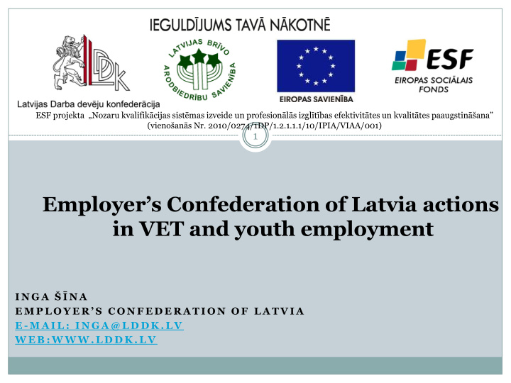 employer s confederation of latvia actions in vet and