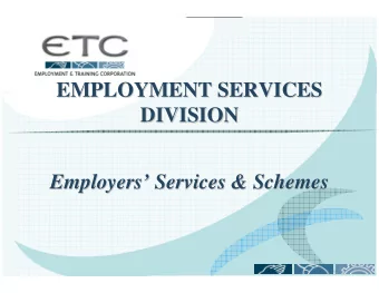EMPLOYMENT SERVICES  EMPLOYMENT SERVICES  DIVISION  DIVISION  Employers   Services &amp;