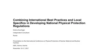 Regulations  Dmitry Kovchegin  Independent Consultant  Russia  Presentation to the International