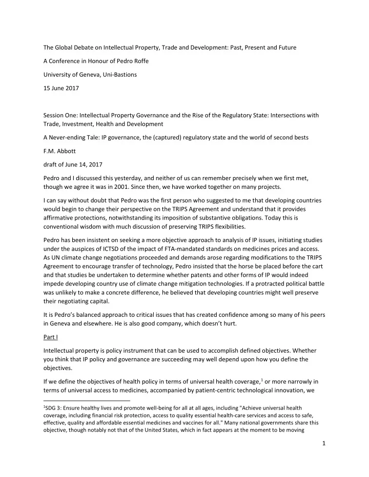 the global debate on intellectual property trade and