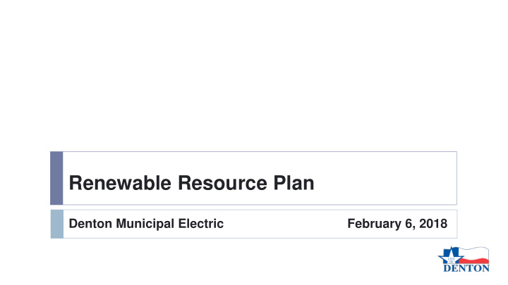 renewable resource plan