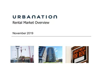 Rental Market Overview  November 2019  Historical Vacancy Rate Trend  National Average Rental