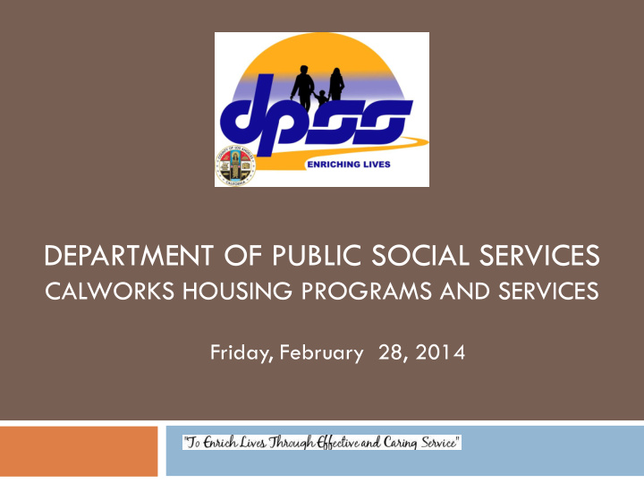 department of public social services