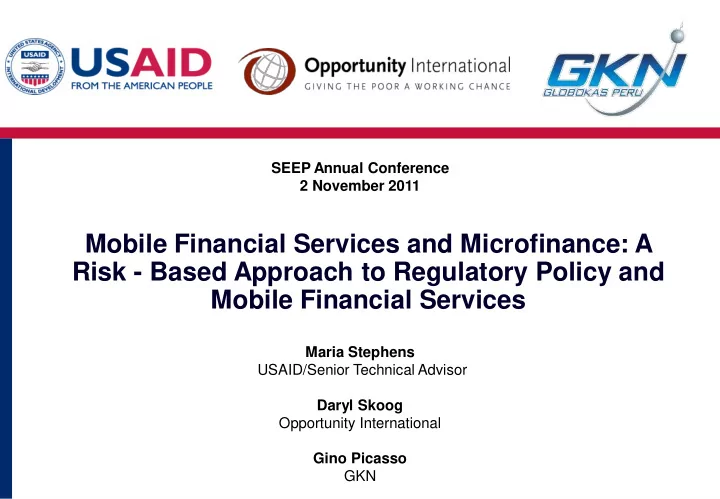 mobile financial services and microfinance a risk based