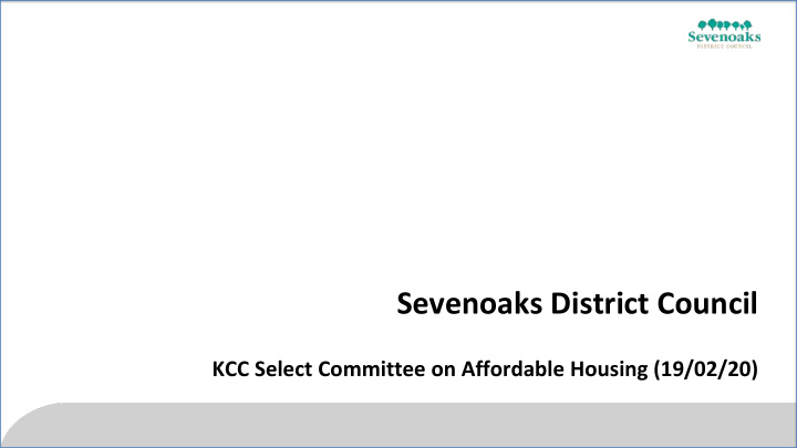 sevenoaks district council