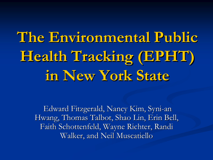 the environmental public the environmental public health