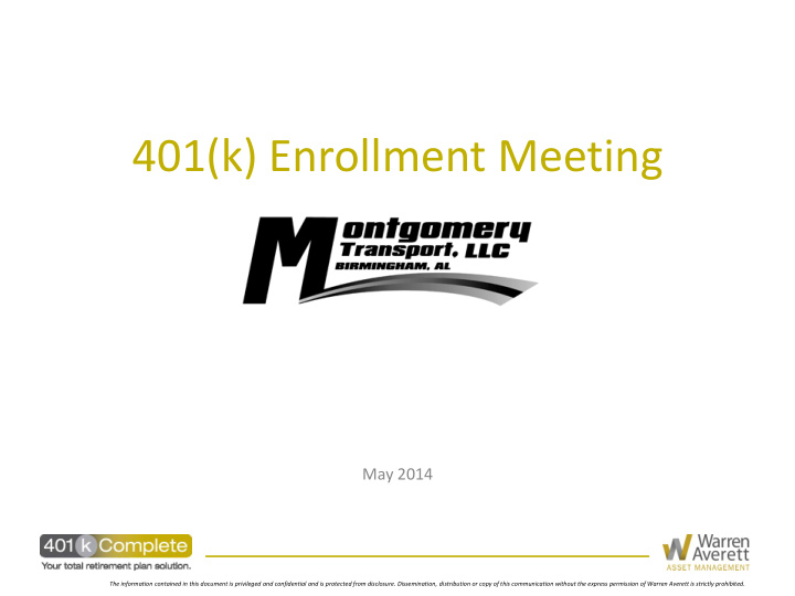 401 k enrollment meeting