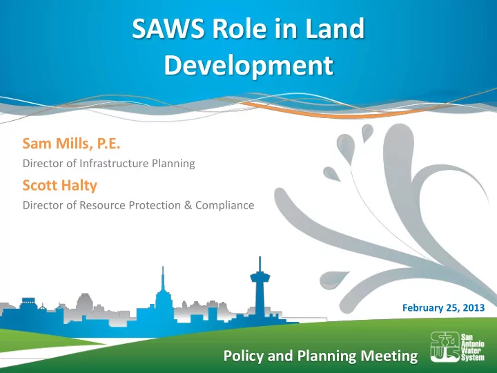 saws role in land