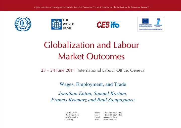 globalization and labour market outcomes