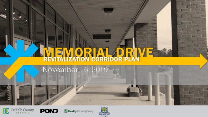 november 16 2019 revitalization corridor plan goals
