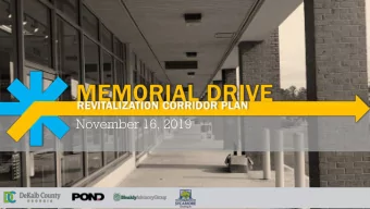 November 16, 2019  REVITALIZATION CORRIDOR PLAN GOALS  Provide vision and consensus of business