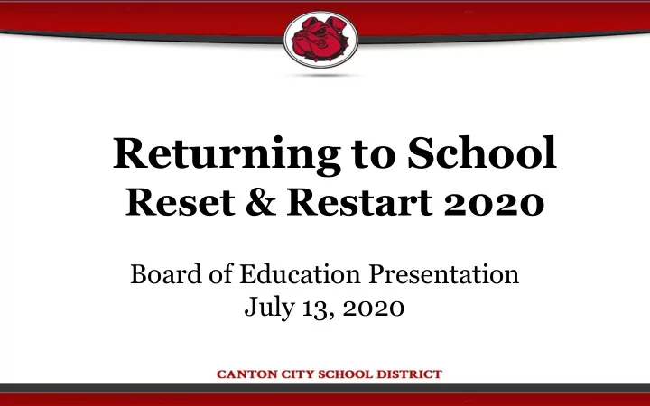 returning to school