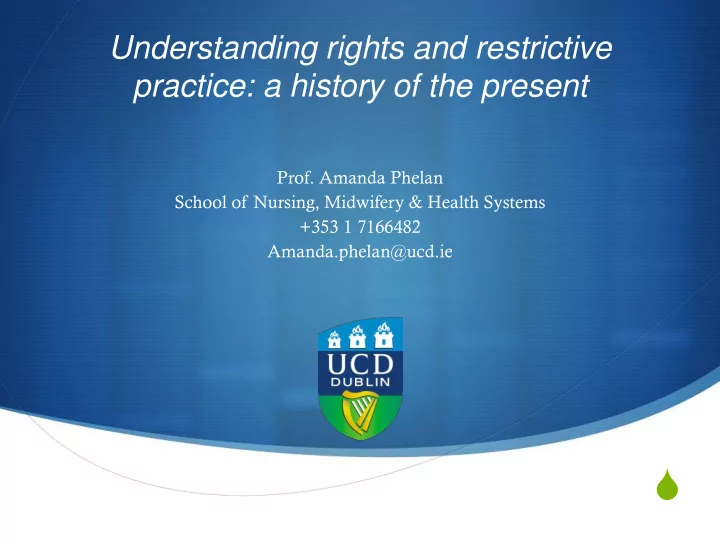 prof amanda phelan school of nursing midwifery health