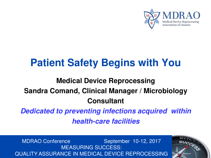patient safety begins with you