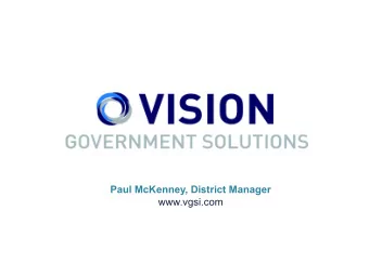 Paul McKenney, District Manager  www.vgsi.com  CASCO, MAINE  2013 Valuation  Corporate Profile