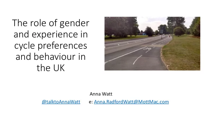 the role of gender