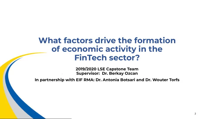 what factors drive the formation of economic activity in