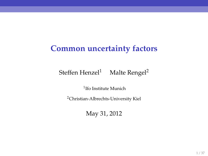 common uncertainty factors