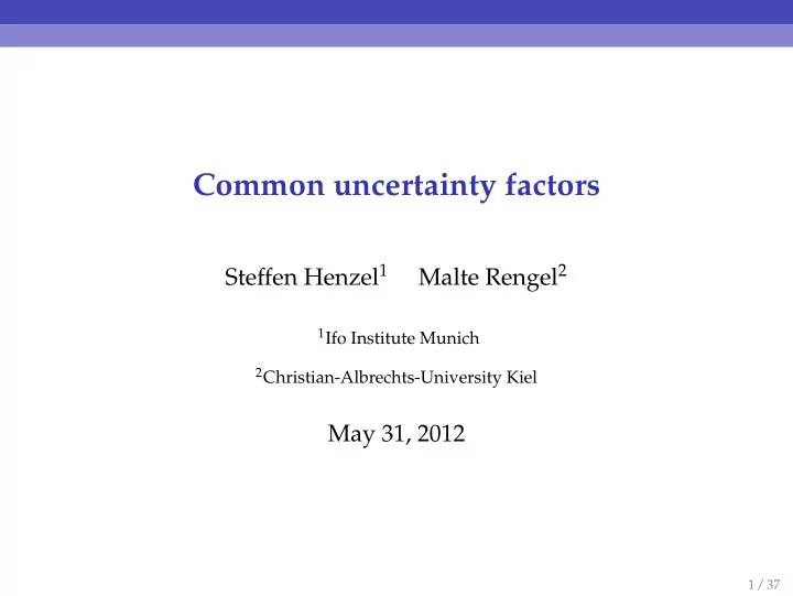 common uncertainty factors