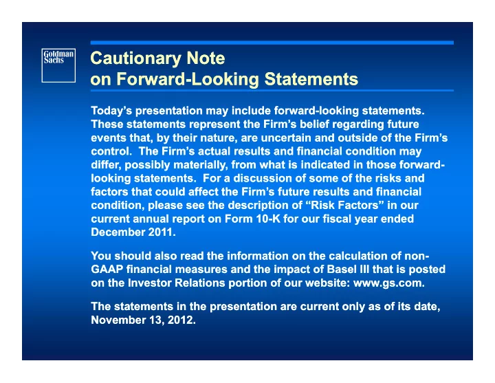 cautionary note cautionary note on forward on forward