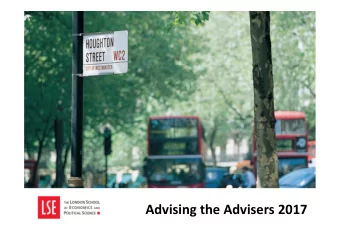 Advising the Advisers 2017  Advising the Advisers 2014  Join the global debate  The importance of